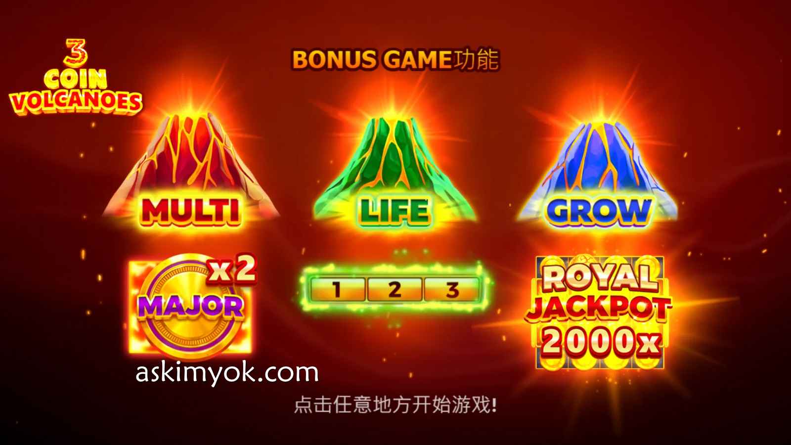 《3座金爆火山》老虎机怎么玩?爱游戏体育玩起来